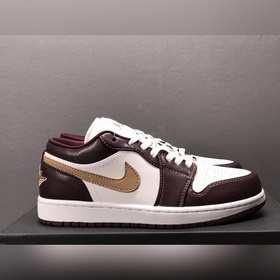 Air Jordan 1 Low AJ1 Джо 1 бело-коричневые низкие кроссовки для п