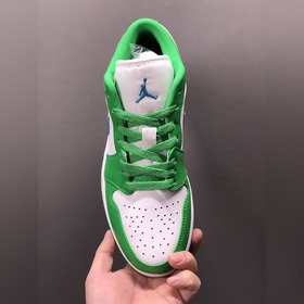 Air Jordan 1 Low AJ1 Джо 1 бело-зеленые низкие кроссовки для повс
