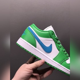 Air Jordan 1 Low AJ1 Джо 1 бело-зеленые низкие кроссовки для повс