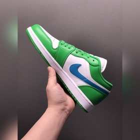 Air Jordan 1 Low AJ1 Джо 1 бело-зеленые низкие кроссовки для повс