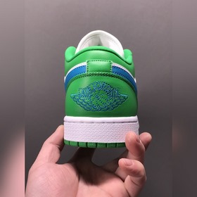 Air Jordan 1 Low AJ1 Джо 1 бело-зеленые низкие кроссовки для повс