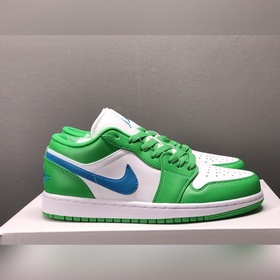 Air Jordan 1 Low AJ1 Джо 1 бело-зеленые низкие кроссовки для повс