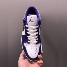Air Jordan 1 Low AJ1 Джо 1 бело-фиолетовые низкие кроссовки для п