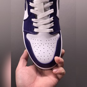 Air Jordan 1 Low AJ1 Джо 1 бело-фиолетовые низкие кроссовки для п