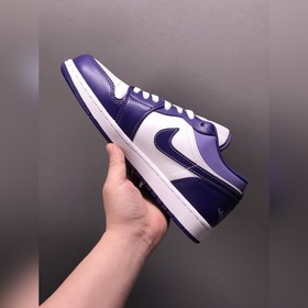 Air Jordan 1 Low AJ1 Джо 1 бело-фиолетовые низкие кроссовки для п