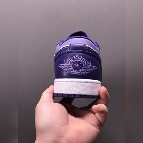 Air Jordan 1 Low AJ1 Джо 1 бело-фиолетовые низкие кроссовки для п