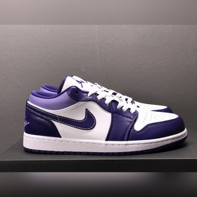 Air Jordan 1 Low AJ1 Джо 1 бело-фиолетовые низкие кроссовки для п