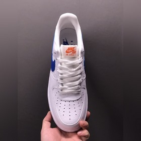 Nk Air Force 107 Low Blue Swoosh с рельефным принтом, низкие крос
