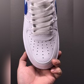 Nk Air Force 107 Low Blue Swoosh с рельефным принтом, низкие крос