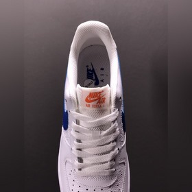 Nk Air Force 107 Low Blue Swoosh с рельефным принтом, низкие крос