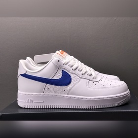 Nk Air Force 107 Low Blue Swoosh с рельефным принтом, низкие крос