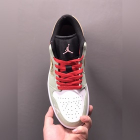 Air Jordan 1 Low AJ1 Джо 1 свежий бело-зеленый культурные низкие 