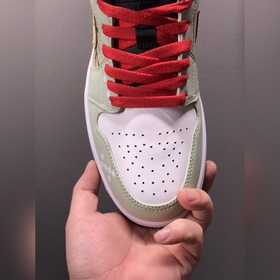 Air Jordan 1 Low AJ1 Джо 1 свежий бело-зеленый культурные низкие 