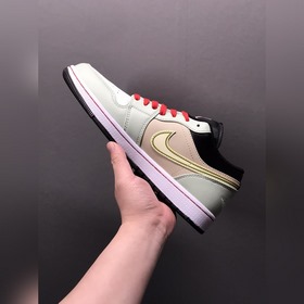 Air Jordan 1 Low AJ1 Джо 1 свежий бело-зеленый культурные низкие 