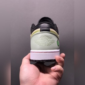 Air Jordan 1 Low AJ1 Джо 1 свежий бело-зеленый культурные низкие 