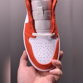 Чистый оригинал Air Jordan 1 Mid Surface AJ1 Джо 1 бело-оранжевый