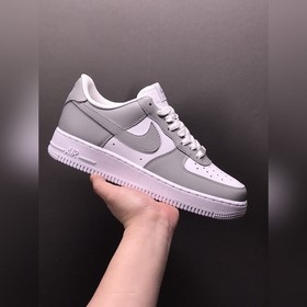 Nk Air Force 107 Low Бело-серые низкие кроссовки Air Force 1 FD97