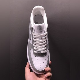 Nk Air Force 107 Low Бело-серые низкие кроссовки Air Force 1 FD97