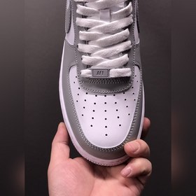 Nk Air Force 107 Low Бело-серые низкие кроссовки Air Force 1 FD97
