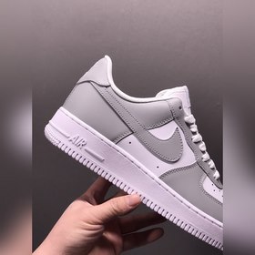 Nk Air Force 107 Low Бело-серые низкие кроссовки Air Force 1 FD97