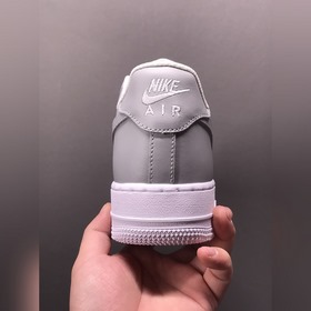 Nk Air Force 107 Low Бело-серые низкие кроссовки Air Force 1 FD97