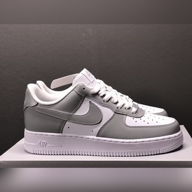 Nk Air Force 107 Low Бело-серые низкие кроссовки Air Force 1 FD97