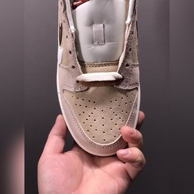Nk SB Dunk Low 85 бело-коричневые кроссовки с двойным логотипом S