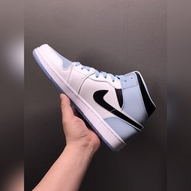 Air Jordan AJ1 Mid AJ1 Джо 1 Ледяной синий Средние баскетбольные 