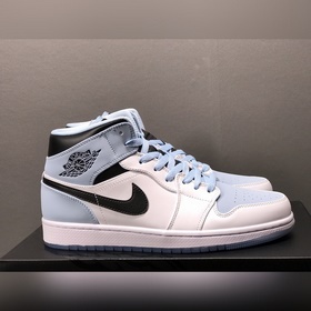 Air Jordan AJ1 Mid AJ1 Джо 1 Ледяной синий Средние баскетбольные 