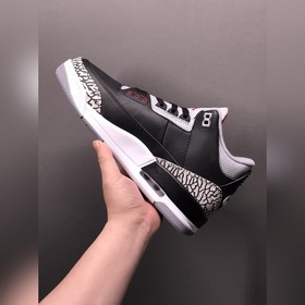 Air Jordan 3 Retro Black Cement (2023) AJ3 Джо 3 ремейк черный це