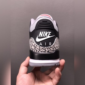Air Jordan 3 Retro Black Cement (2023) AJ3 Джо 3 ремейк черный це