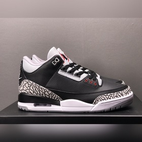Air Jordan 3 Retro Black Cement (2023) AJ3 Джо 3 ремейк черный це
