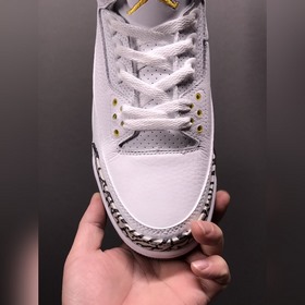 Air Jordan 3 Retro AJ3 Джо 3 бело-желтый с лимонным узором баскет