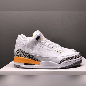 Air Jordan 3 Retro AJ3 Джо 3 бело-желтый с лимонным узором баскет