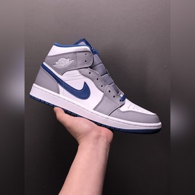 Air Jordan 1 Mid True Blue AJ1 Джо 1 настоящий синий средние баск