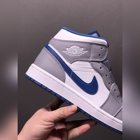 Air Jordan 1 Mid True Blue AJ1 Джо 1 настоящий синий средние баск