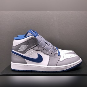Air Jordan 1 Mid True Blue AJ1 Джо 1 настоящий синий средние баск