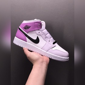 Чистый оригинал Air Jordan 1 Mid GS AJ1 Джо 1 градиентный виногра