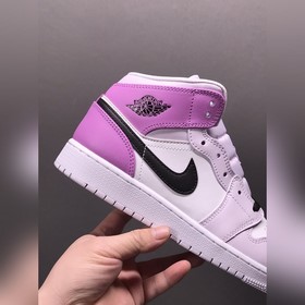 Чистый оригинал Air Jordan 1 Mid GS AJ1 Джо 1 градиентный виногра