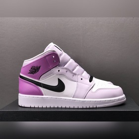 Чистый оригинал Air Jordan 1 Mid GS AJ1 Джо 1 градиентный виногра