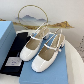 Prada 2023 Изысканные туфли на каблуке Mary Jane. Качество с гара