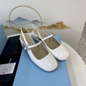 Prada 2023 Изысканные туфли на каблуке Mary Jane. Качество с гара