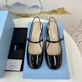 Prada 2023 Изысканные туфли на каблуке Mary Jane. Качественный пр