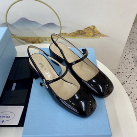 Prada 2023 Изысканные туфли на каблуке Mary Jane. Качественный пр