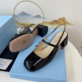 Prada 2023 Изысканные туфли на каблуке Mary Jane. Качественный пр