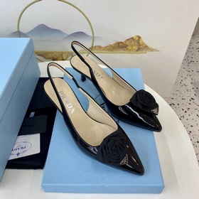 Prada 2023 Изысканные туфли на каблуке Mary Jane. Качество с гара