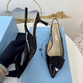 Prada 2023 Изысканные туфли на каблуке Mary Jane. Качество с гара