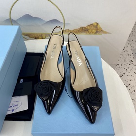 Prada 2023 Изысканные туфли на каблуке Mary Jane. Качество с гара