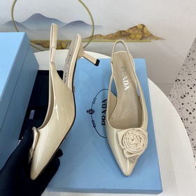 Prada 2023 Изысканные туфли на каблуке Mary Jane. Качественный пр