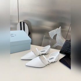 Новые весенние балетки Prada с открытым носком Логотип Prada укра